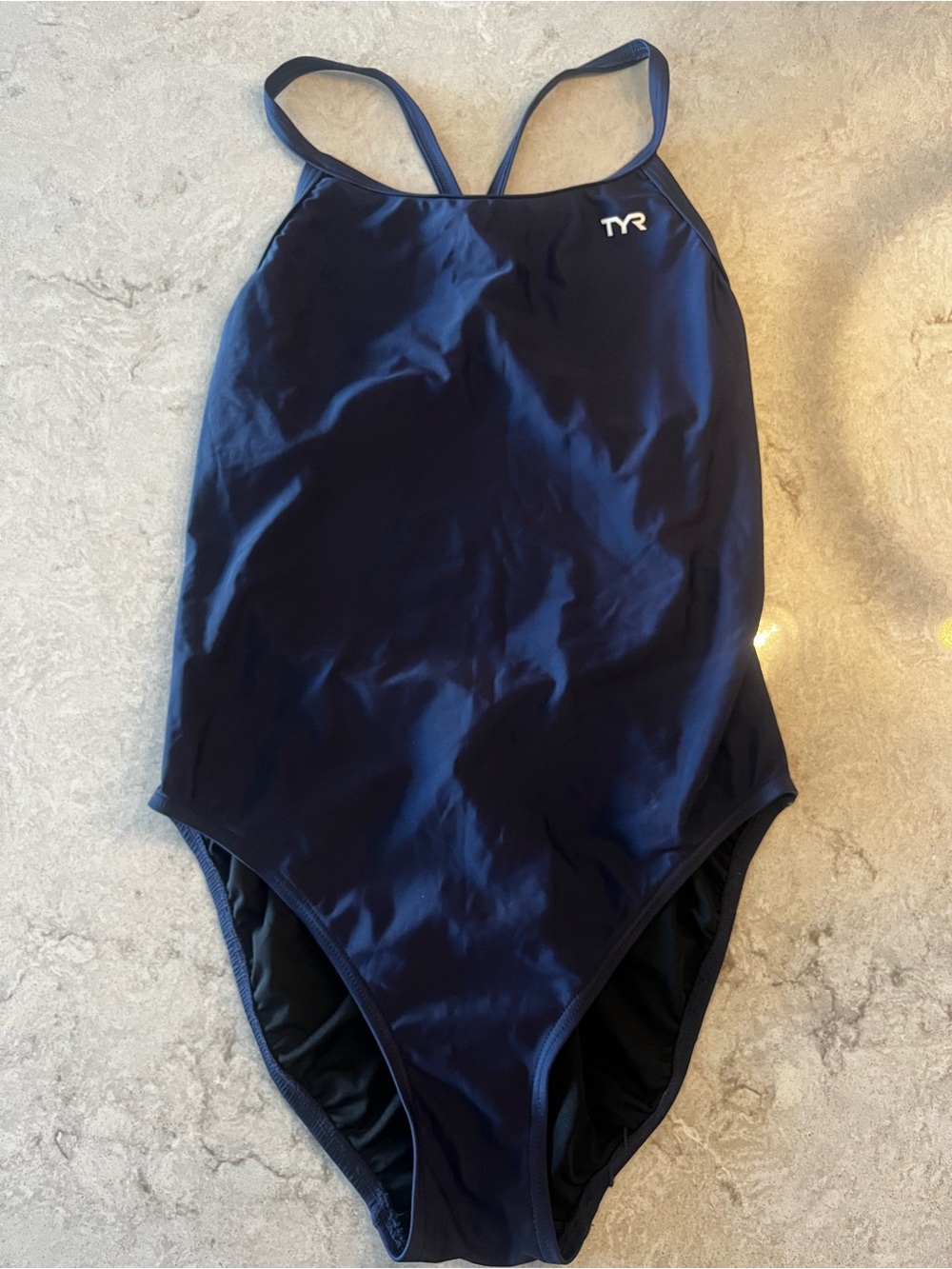 TYR Navy One-Piece Swimwear with Subtle Logo